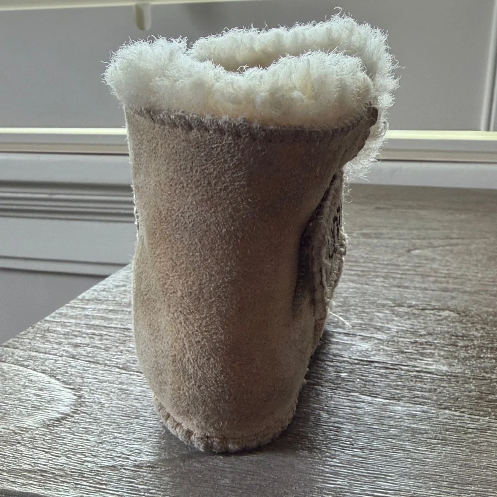UGG Toddler Chestnut Suede Plush-Lined Booties